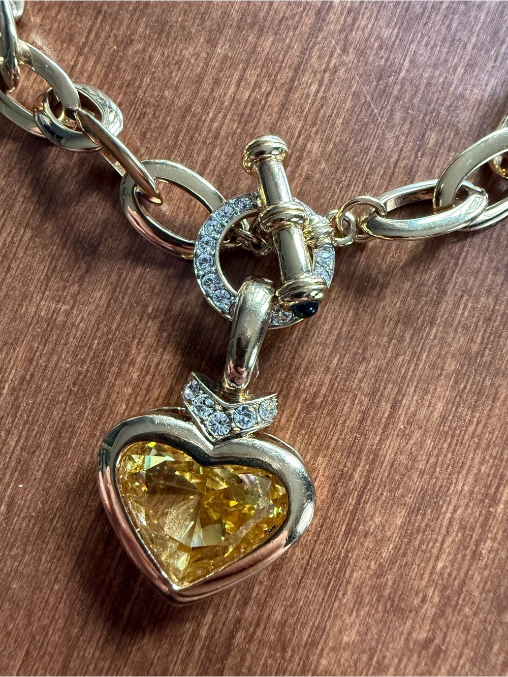 Nolan Miller gold tone necklace with beautiful gemstones (likely CZ) - Picture 2 of 9